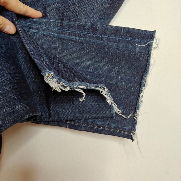 Citizens of Humanity Ava Low Rise Straight Jeans Raw Hem Cotton Elastane‎ 24 - Picture 6 of 9